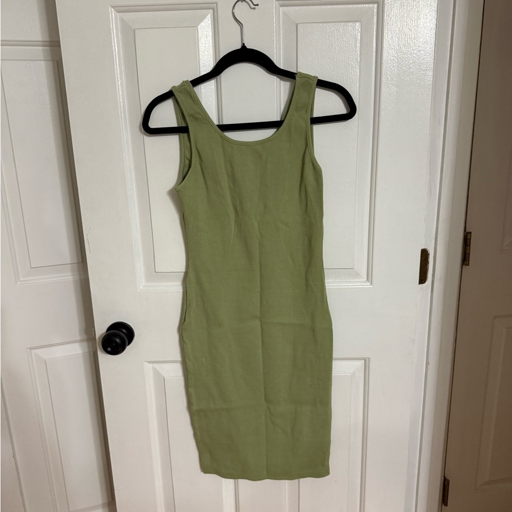 Fashion Nova Olive Ribbed tank top dress